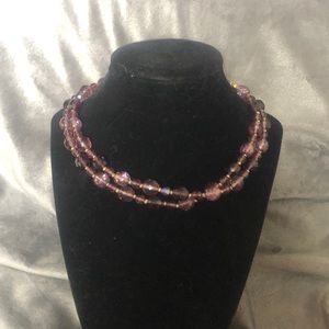 Joan Rivers Purple Beaded Necklace